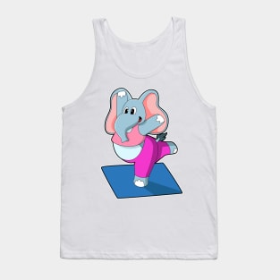 Elephant at Yoga Stretching exercises in Standing Tank Top